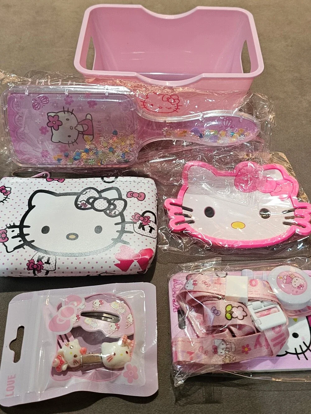 HK Pink Teens Or Kids Accessories Basket Set - Ideal For Gift